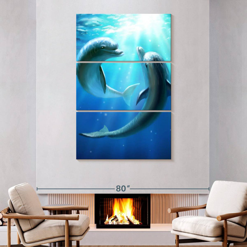 Brampt Dolphin Best Friends, 74'' H x 48'' W