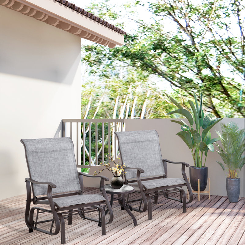 Fauteuil coulissant pour patio - gris pour une chaise confortable dans le jardin