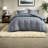 Durable Polyester Bedding Sets, Woven Stripes, Modern Style, For Home