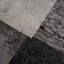 Tapis de couloir gris à blocs géométriques