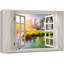 «Glimpse Into Waterfall In Autumn Open Window» sur toile-98449068