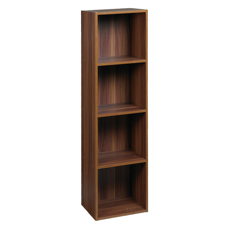 Laci 106cm H x 30cm W Wood Standard Bookcase, Teak