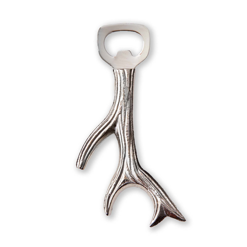 Antler Bottle Opener Silver Aluminum Everyday