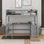 Lit mezzanine simple avec tablettes et bureau-850705730