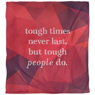 Housse de couette simple Tough Times Quote