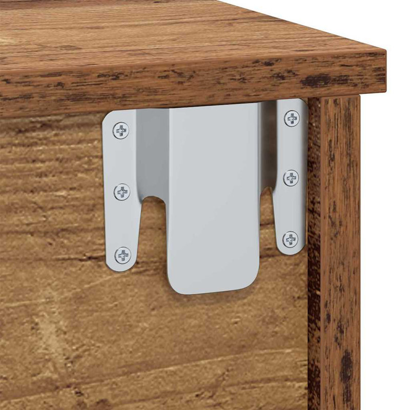40cm W Manufactured Wood Bedside Table, Brown