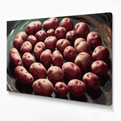 Vegetables Potato Red Red Canvas Wall Art