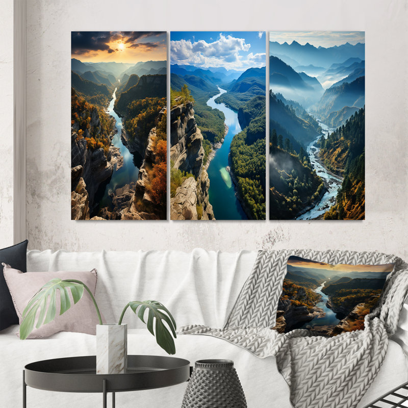Eastern Appalachian Mountains - 3 pièces, Toile tendue, H 20 po x l 36 po