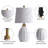 23.5" Modern Ceramic Table Lamp with Eye-Caring Soft Lighting and Easy Assembly for Living Room Bedroom and Study