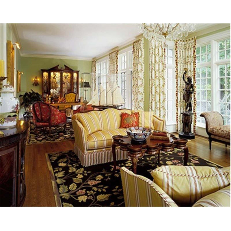 Wool Floral Area Rug, Rectangle 9'1" x 12'1"
