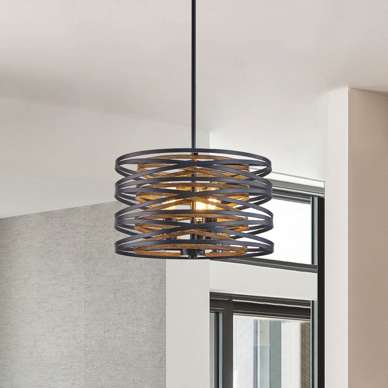 Luminaire suspendu 3 lumières réglable avec base E12