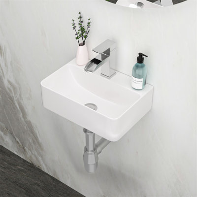 MONSFEST 10 " Ceramic Rectangular Bathroom Sink