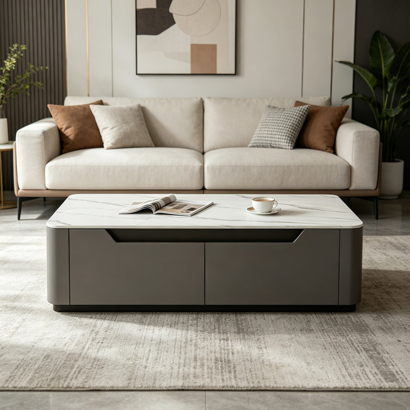 Table basse moderne avec tiroir de rangement