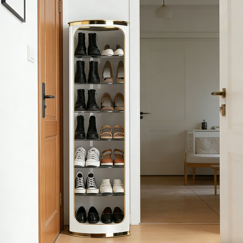 7-tier Metal Rotating Shoe Rack Tower 360 Entryway Organizer for Entryway Living Room Hallway