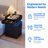 Nightstand with Hidden Gun Storage, 17.7"W LED Bedside Table with Fast-Charging Outlets