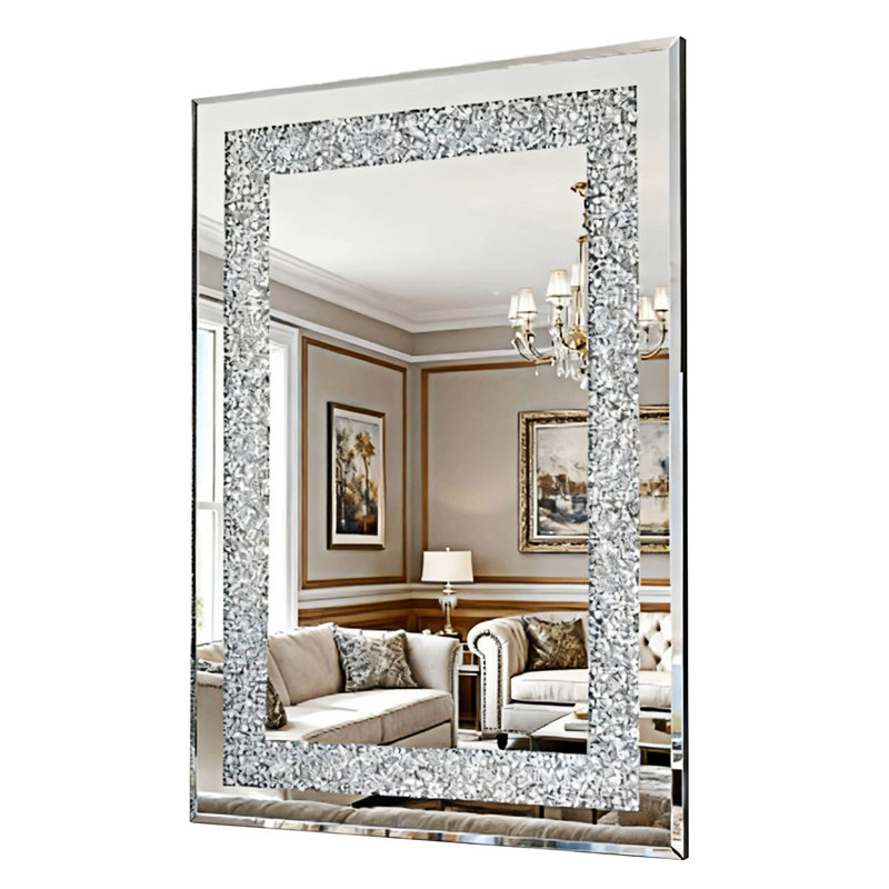 Rectangle Mirror Modern Decorative Hanging Mirror With Beveled Edge