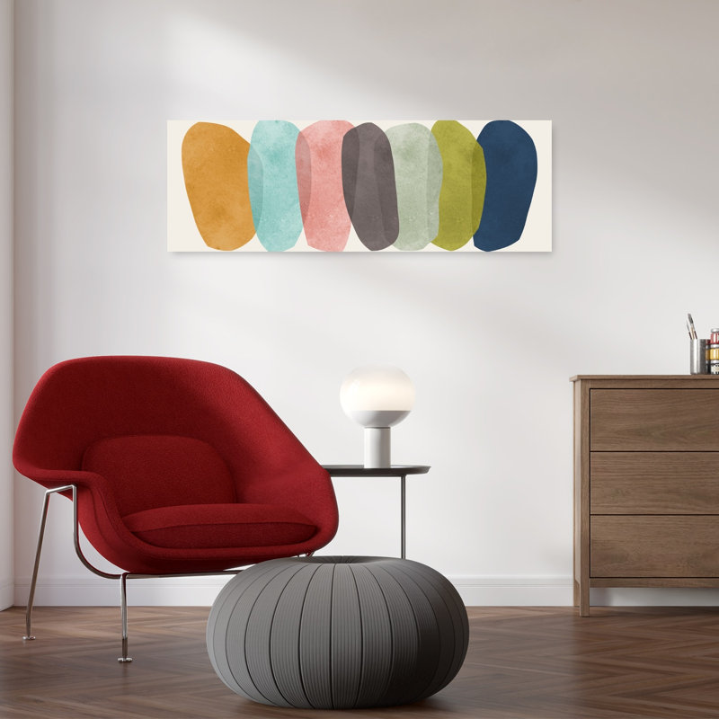 Art mural contemporain abstrait abstrait, H 12 po x l 36 po
