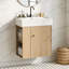 Meuble-lavabo flottant avec lavabo en céramique