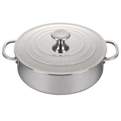 Le Creuset Stainless Steel 4.5 Qt. Rondeau with Lid
