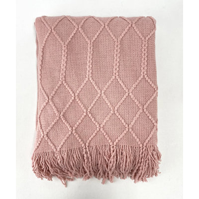 Irregular Rhombus Knitted Throw Blanket