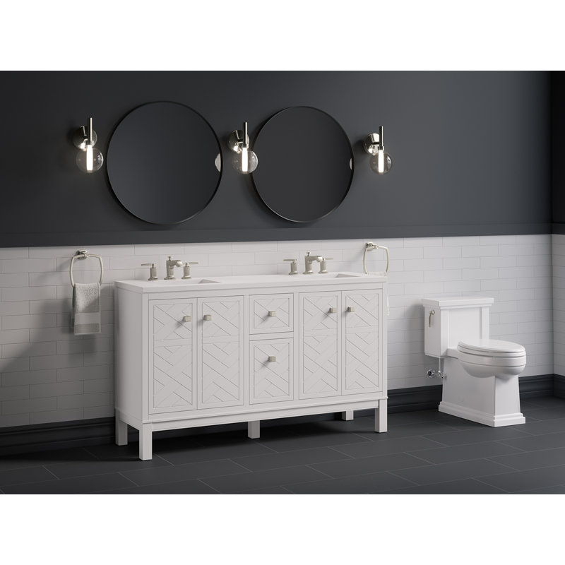 Beauxline 60-In Bathroom Vanity Set, White