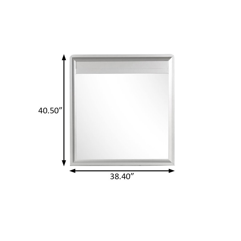 Miroir contemporain l 38,4 po, champagne