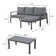 Ensemble de conversation modulaire 3 pièces avec coussins Mikeala