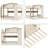 Bunk Bed With Trundle And Storage Shelves, Solid Wood Bunk Beds With Hooks, No Box Spring Needed-31264862