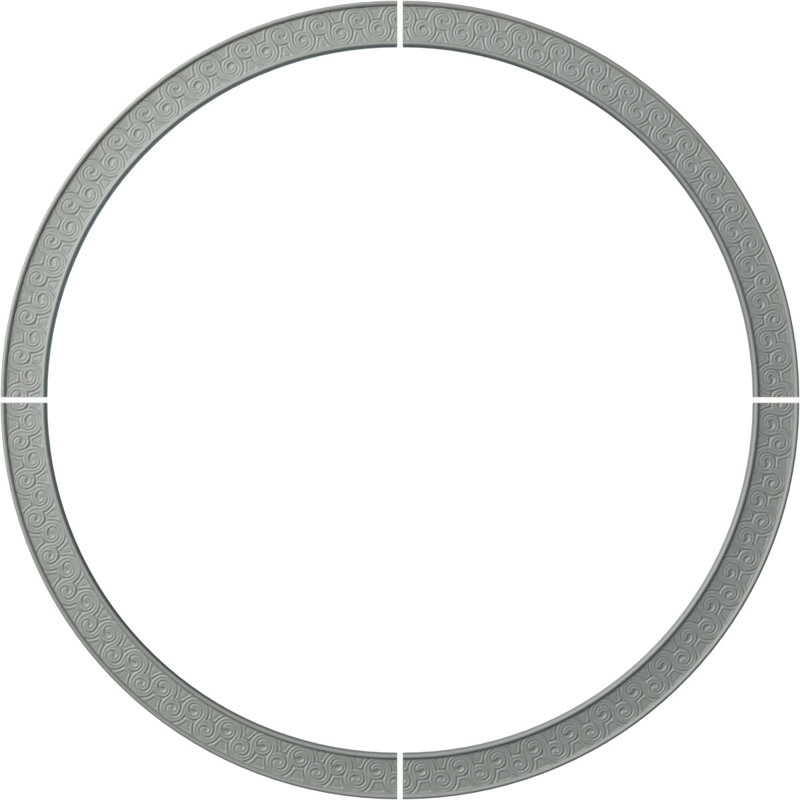 44 1/2"OD x 39 1/4"ID x 2 3/4"W x 5/8"P Bedford Ceiling Ring Kit, 4-pack (Makes a Complete Circle)