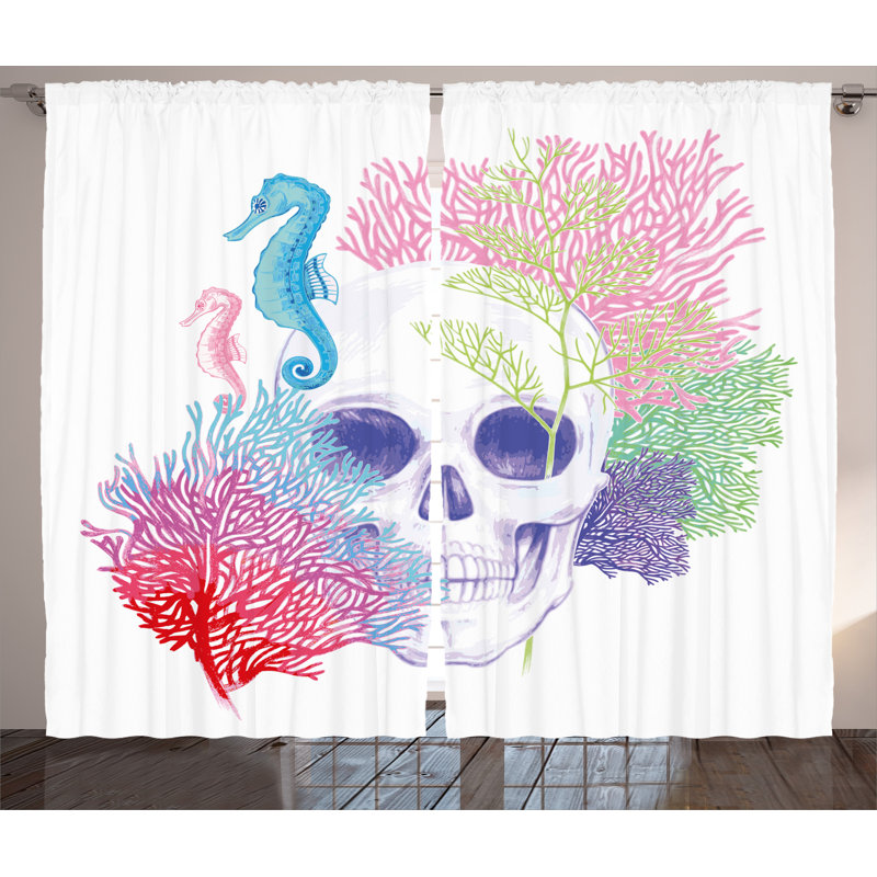 Bowenville Semi Sheer Curtain Pair, 54" W x 84" L