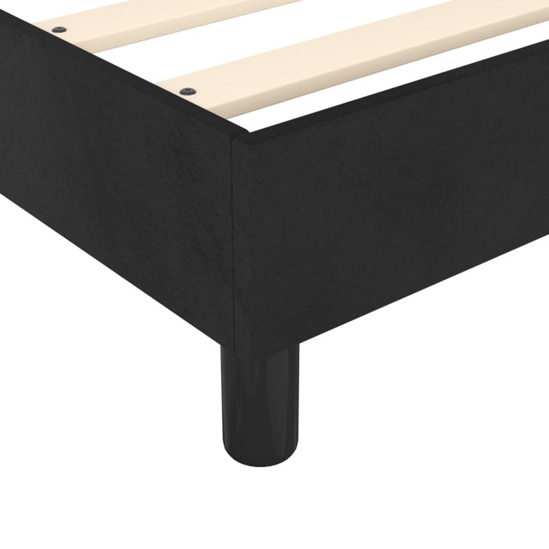 Bed Frame Velvet, Black, Super King (6')