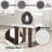 Edwyn White Natural Marble Top & Espresso Finish End Table