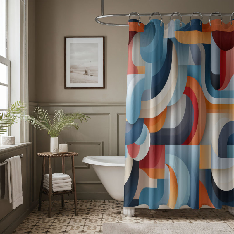 Rideau de douche Abstract Fusion - Premium, H 74 po x l 71 po