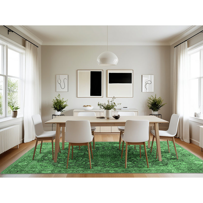 Washable Oriental Indoor Rug, Rectangle 7' x 10'