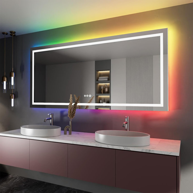 Miroir de salle de bain Lunara, 36" x 72", Rectangulaire