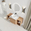 Meuble-lavabo mural 48 po avec lavabo d'art en céramique et 2 tablettes de rangement, porte à fermeture en douceur-451494698-450624992-450625022