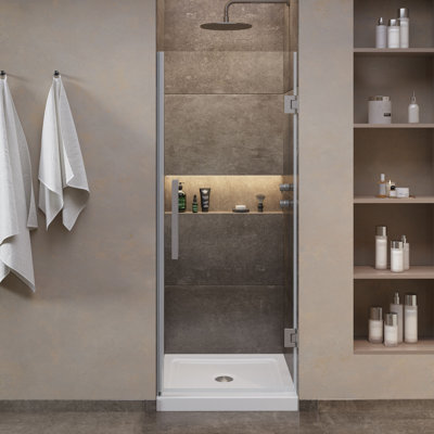 OVE Decors Panama 32 In. W X 32 In. D X 74 3/4 In. H Alcove Frameless Pivot Hinge Shower Door Kit With Base Pan, 2025
