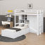 Lit superposé simple avec tiroirs, garde-robe, tablettes de rangement et hydraulique-106693909