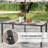 Patio Metal Dining Set With 6 Stackable Chairs And Umbrella Hole-817096546