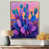 Toile avec cadre flottant or
