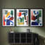 Colorful Shapes I - Impression personnalisée de qualité supérieure avec cadre mat - 3 pièces-1128185401