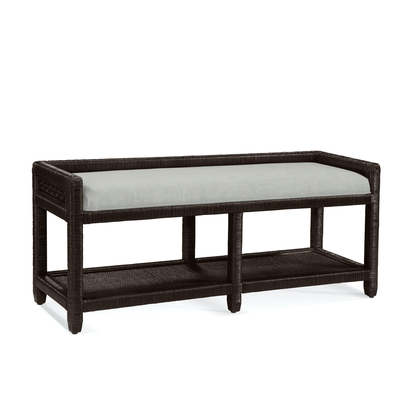 Silvio 54" Storage Bench, Black Buffalo Check; 0120-81, Java
