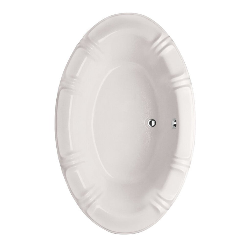 Alyssa 66'' x 42'' Air Acrylic Bathtub, White, White