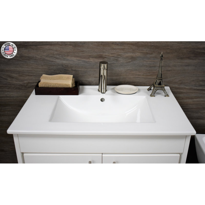 Ensemble de meuble-lavabo simple 30 po Amrooti, Blanc