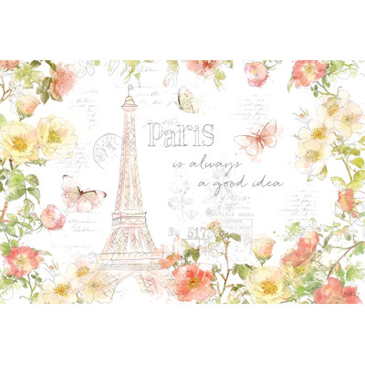 Painting Paris I by Katie Pertiet - Wrapped Canvas Print