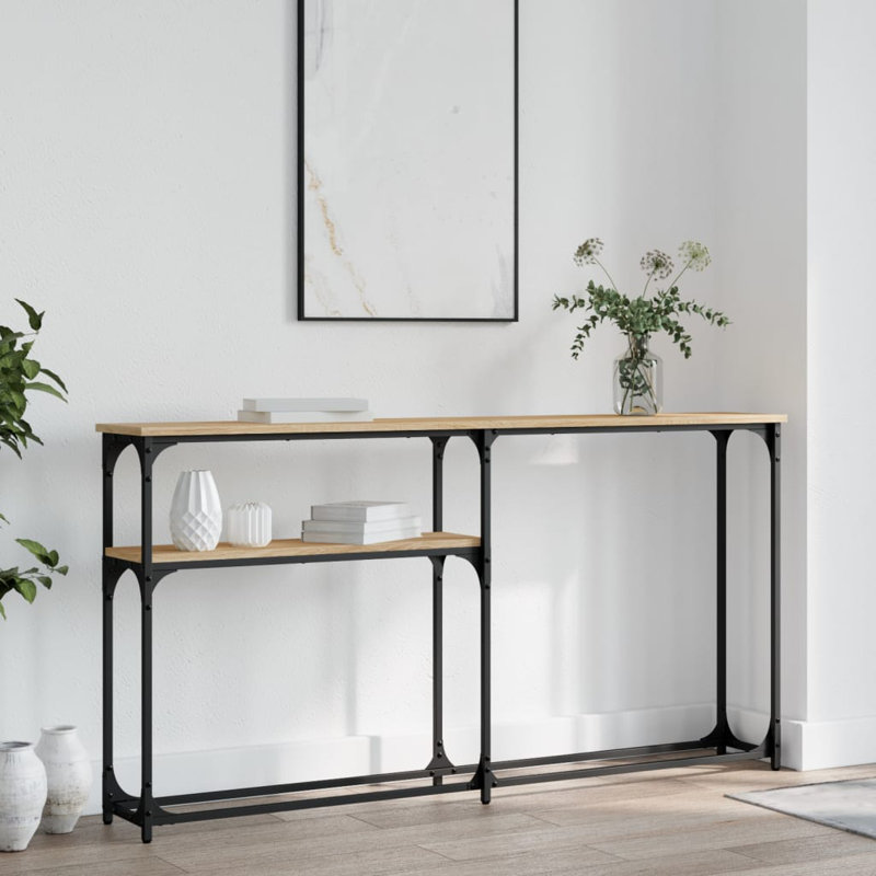 Console Table, Sonoma Oak, 75cm H x 145cm W x 22.5cm D