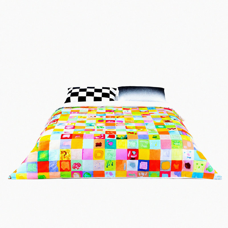 Dreamscape Pixel Perfect Bedding Set - Super Soft Microfiber Sheets with Deep Pockets - Queen Size 4 Piece Collection