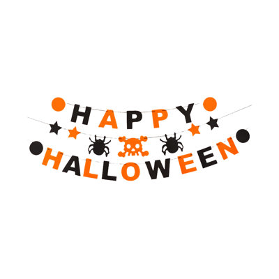 Halloween Party Flag Decoration Shopping Mall Window Background Flag