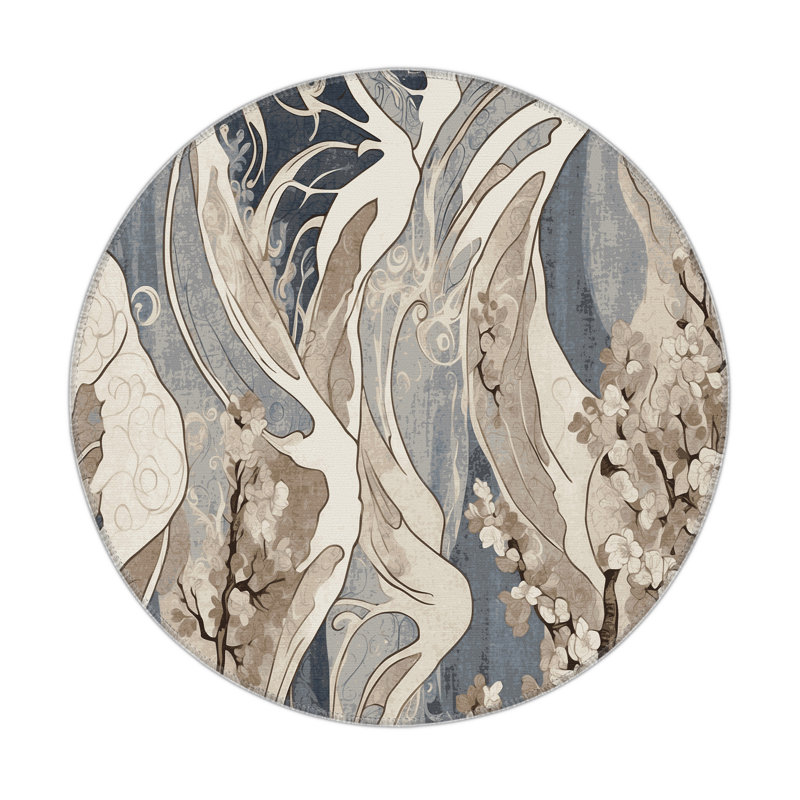 Eternal Blossom Indoor And Outdoor Area Rug, Round 5'