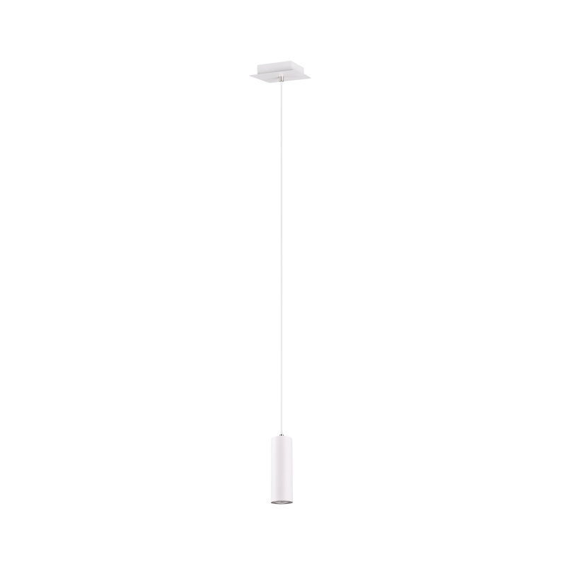 Karcher 1 Light Cylinder Pendant, White